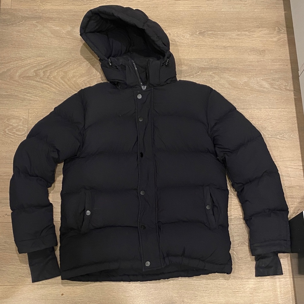 TNA Women's Black Hooded Puffer Jacket